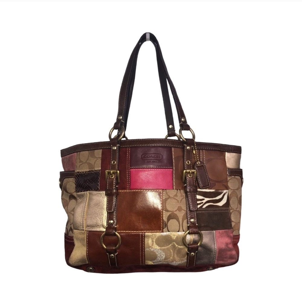 Coach Multicolor Patchwork Tote